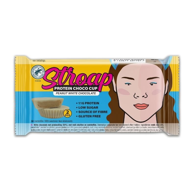 Eiwitarme pinda-witte chocoladebeker
