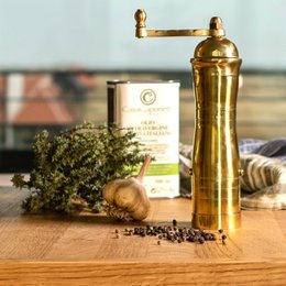 'Athena Mill' brass pepper mill