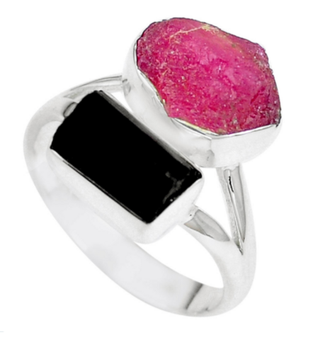 Ring „Selbstvertrauen“ aus Rubin und 925er Silber