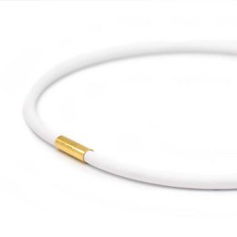 Rubber ketting,1 lijn, Opaak Wit