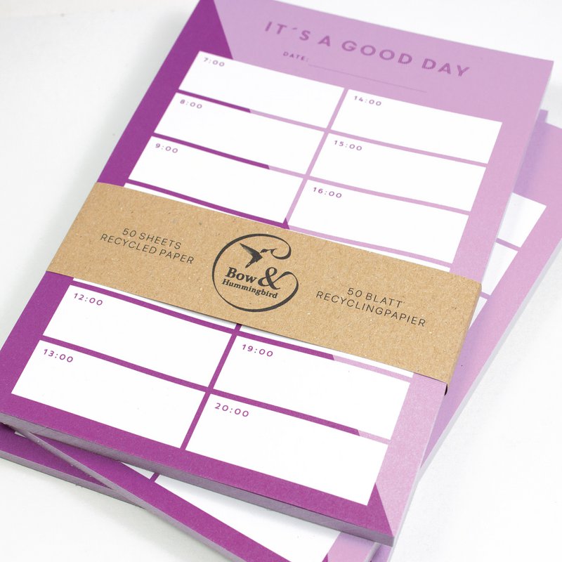 Notizblock „It’s a good day“ aus Recyclingpapier