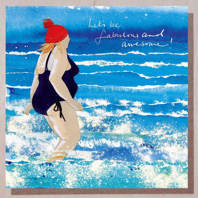 Wild Swimming Card (mujer dándose el paso)