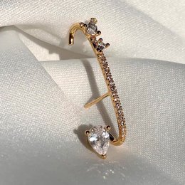 Sparkling Line Ear Cuff – einteilig