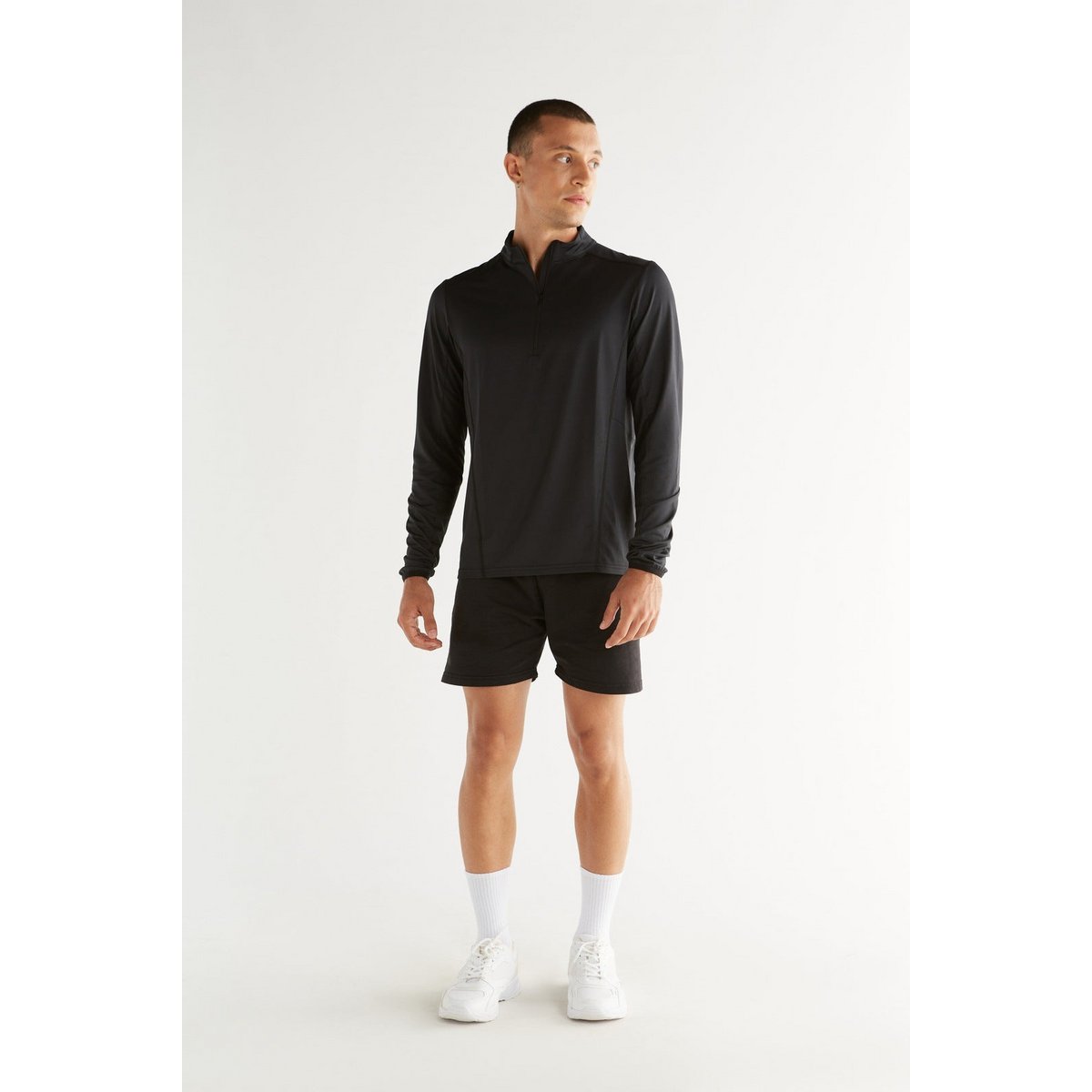 T9010-01 | Unisex troyer met lange mouwen - zwart