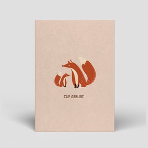 Postkarte - Fuchs zur Geburt - Nr. 89