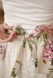 Demi-tablier pour femme mélange de poly-coton, imprimé | Botanique