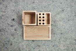 Organizador de escritorio, Organizador de escritorio de madera