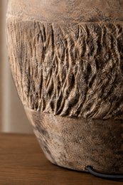 Handgefertigte Terrakotta-Tischlampe – Rustikale Tischlampe