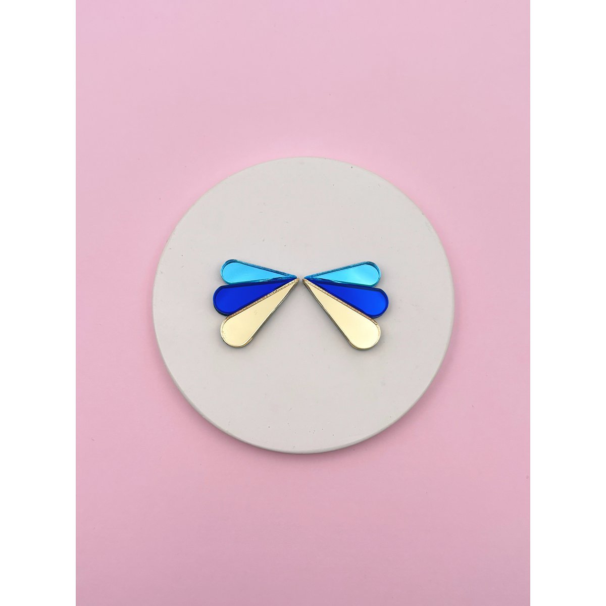 Boucles d'Oreilles Puces Miroirs Armance