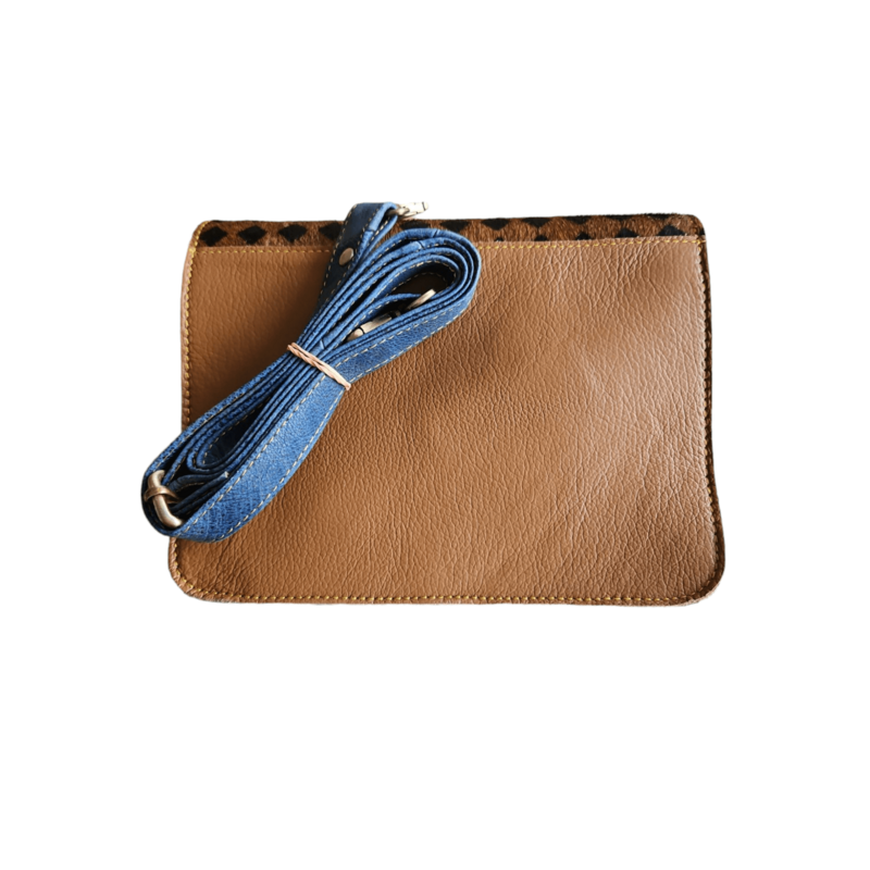 Ledertasche mit Animal-Print Novi