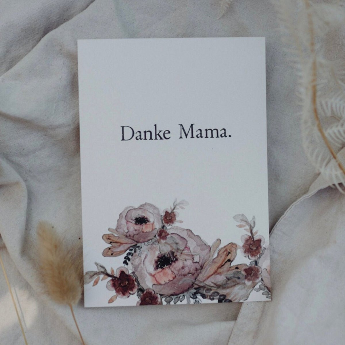 Stamped Postcard "Danke Mama"