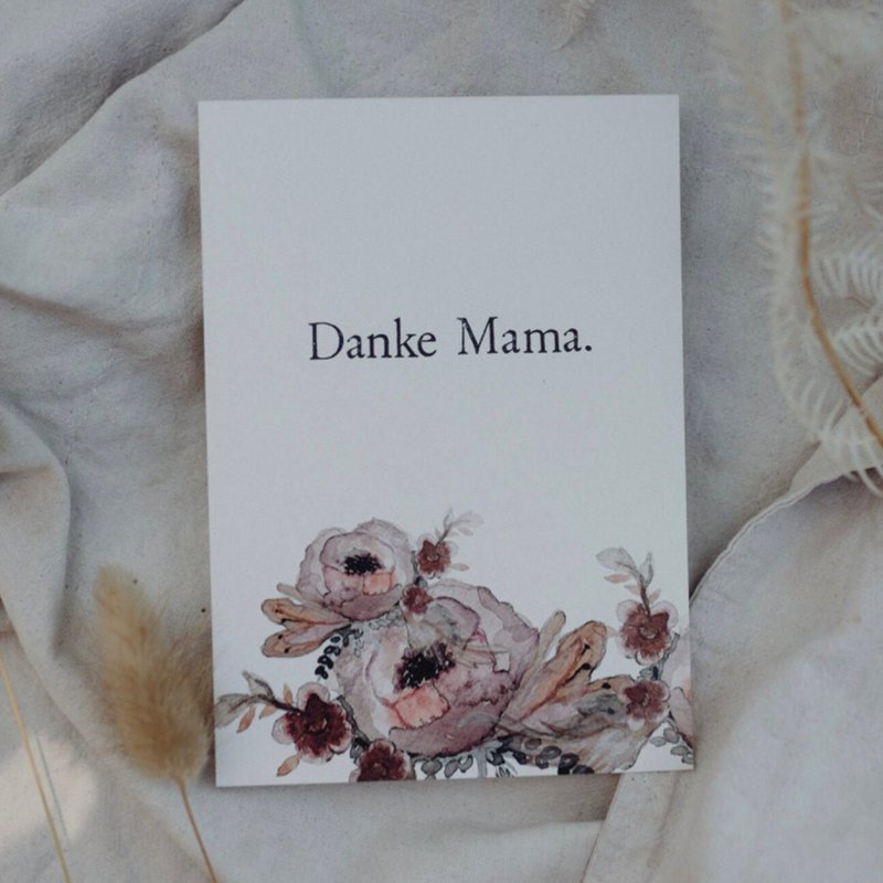Stamped Postcard "Danke Mama"