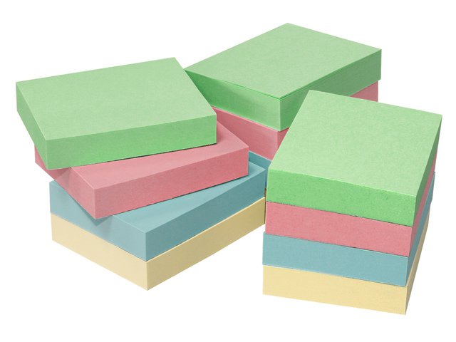 Info nature notes ass kleur 50x40, 12 blokken a 100 vel