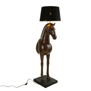 Amadeus floor lamp, brown, polyresin, 47x40x153 cm