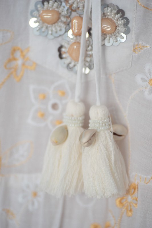 Dress Lia white shell