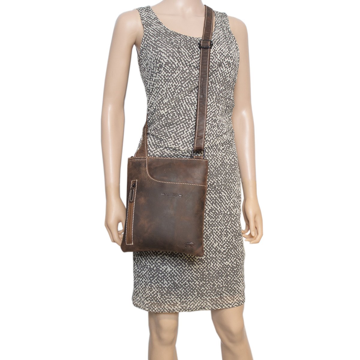 Leder Crossbody Bag - Umhängetasche in 3 verschiedenen Farben Leder