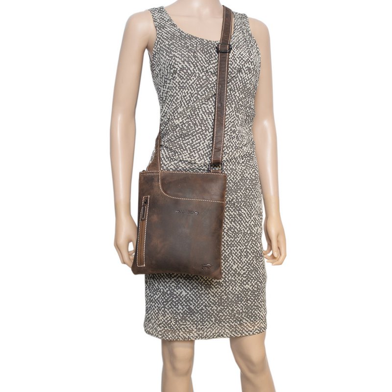 Leder Crossbody Bag - Umhängetasche in 3 verschiedenen Farben Leder