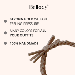 Elastiques à cheveux marron - Bellody®(4 pcs.) - Elastiques à cheveux tressés élégants