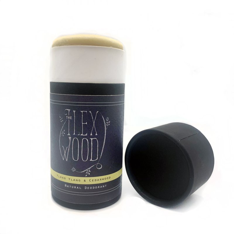 Deodorante naturale Ylang Ylang e legno di cedro - 70 ml. Deodorante in stick naturale, senza plastica, ecologico, Cruelty Free per donne e uomini, realizzato a mano e privo di tossine e alluminio.