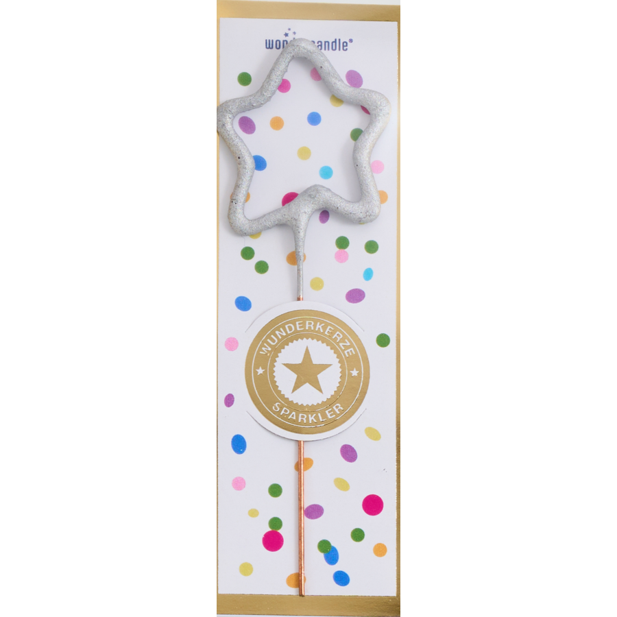 Stern Tricolor gold silber rosé Wondercandle® mini