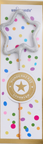 Stern Tricolor gold silber rosé Wondercandle® mini