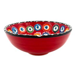 Keramikschale - Evil Eye - Rot - 12 cm