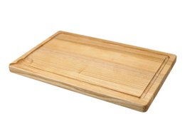 Tabla de cortar de madera de fresno con ranura para jugo