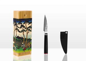 Damascus Paring Knife - Pakka Collection - 90 mm blade