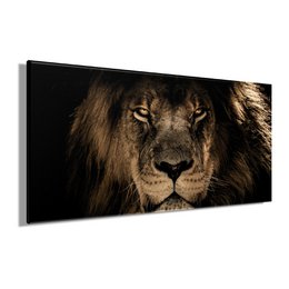 Vægbillede LÖWE 50x100 cm lærred billedbåre ramme dekoration moderne