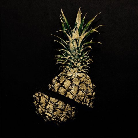 Gold leaf picture - Gold Pineapple