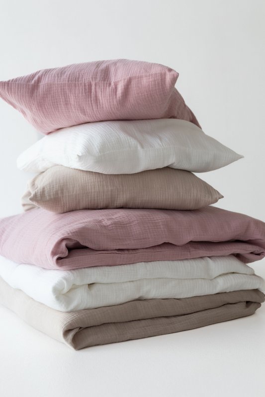 Tisu Baby Duvet Cover & Pillowcase, fløde