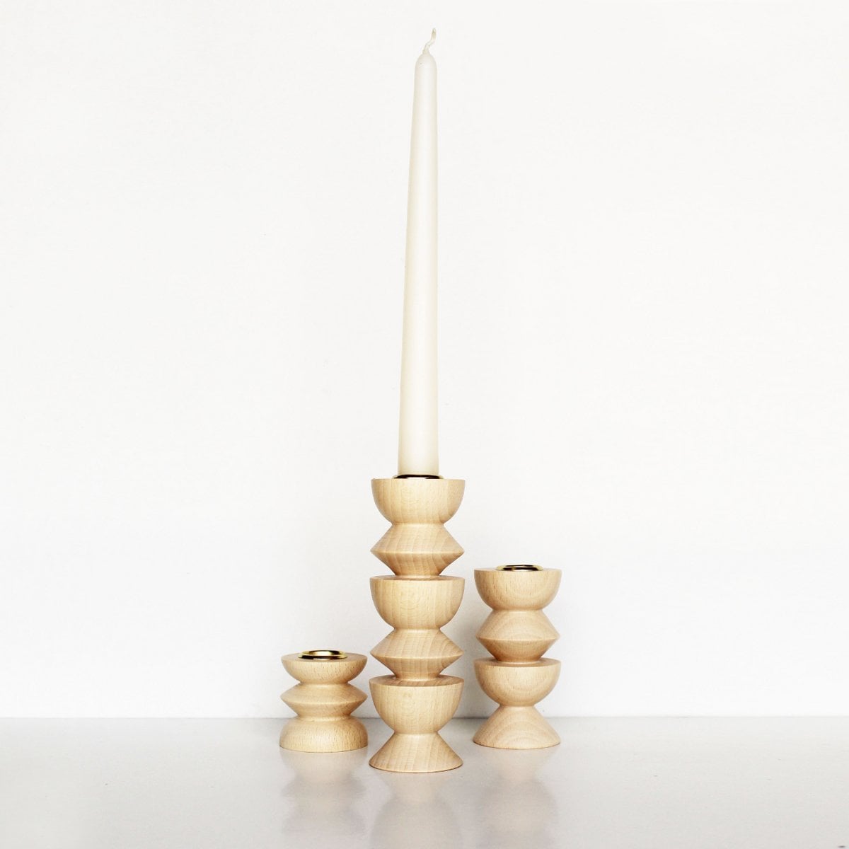 Totem-Kerzenhalter aus Holz - Tall Nº 3