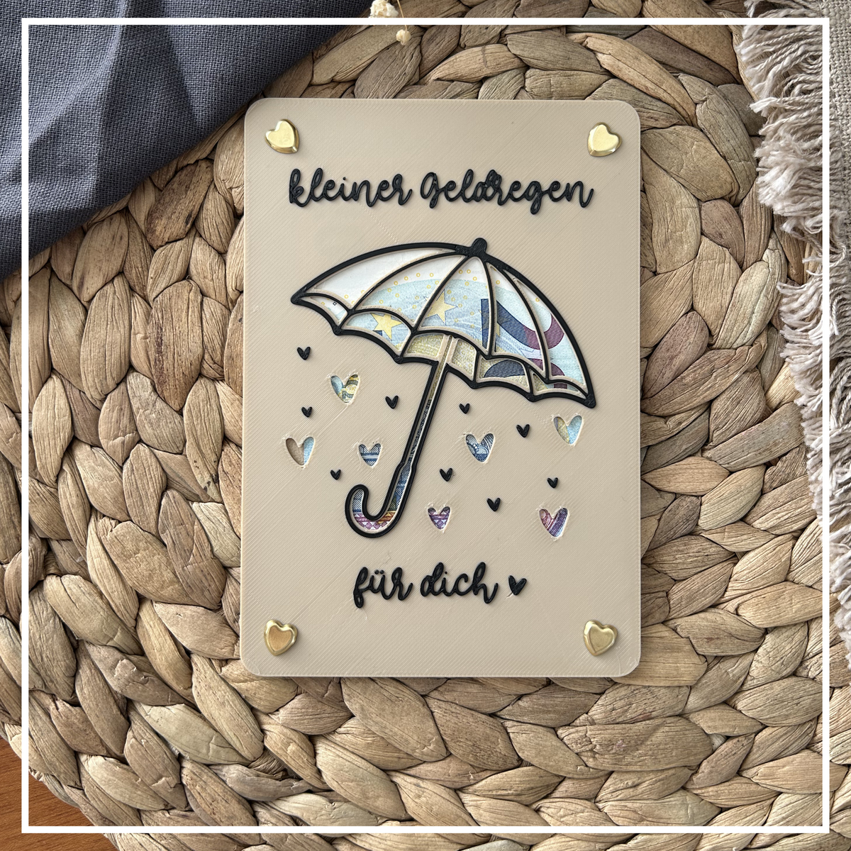 Money gift card - creative packaging for money gifts - financial injection, thank you & gift idea Thank you money rain