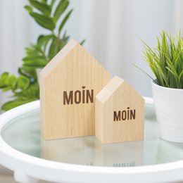 Duży dekoracyjny drewniany dom Moin wykonany z trwałego drewna bukowego