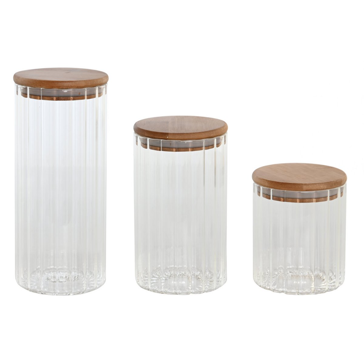 BOTE SET 3 CRISTAL BAMBU 9X9X21 1050ML 800/500 PC205137