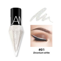 Nieuwe professionele glanzende eyeliners cosmetica voor vrouwen pigment zilver rose goud kleur vloeibare glitter eyeliner goedkope make-up