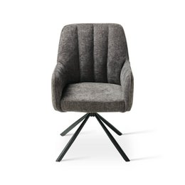 Ciara armchair [set of 2] [linen fabric] [360-degree swivel base]