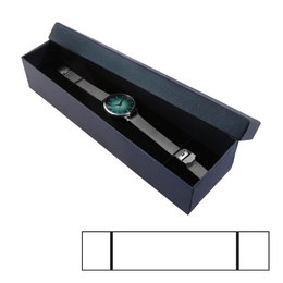 Uhrenbox, Pappe, blau, VE 4, 24 cm x 7 cm x 5 cm