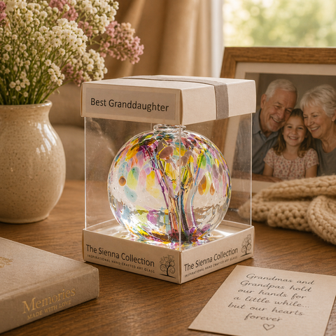 Spirit Ball 10 cm - Beste kleindochter - Veelkleurig roze