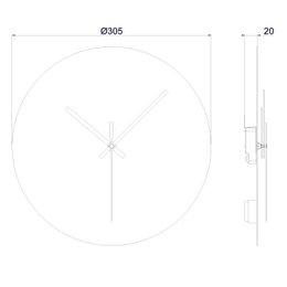 Orologio da parete ottone lucido 'Waves'
