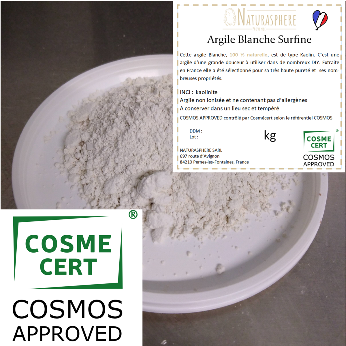 Superfeiner weißer Ton 5 kg COSMOS