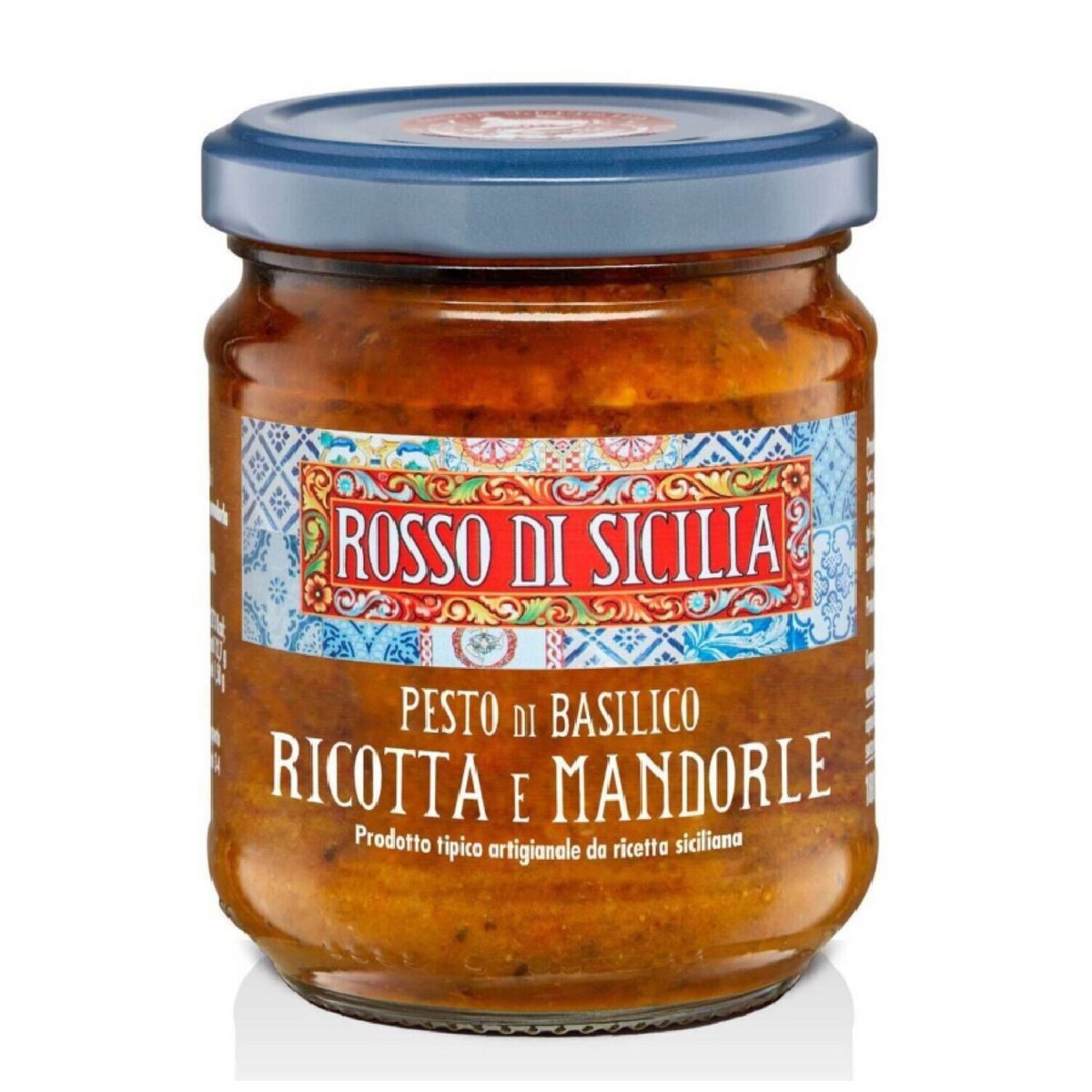 Pesto de Basilic, Ricotta et Amandes 180g - Rouge Sicilien