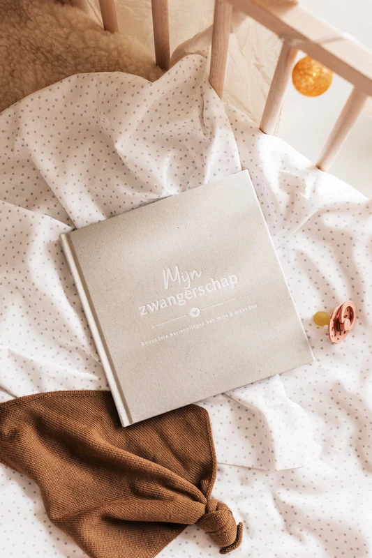 Fyllbøger Min graviditetsdagbog - Linen Beige