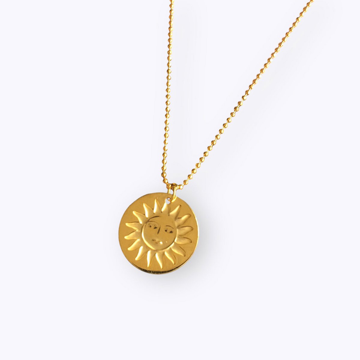 Sun golden necklace