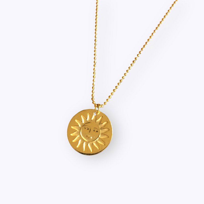 Sun golden necklace