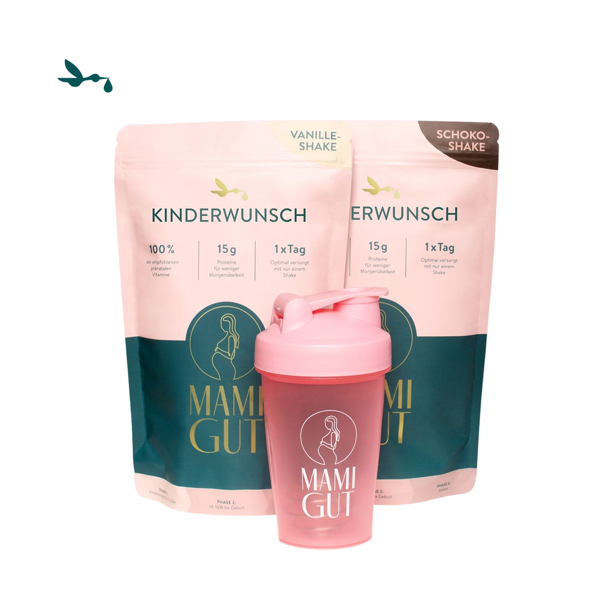 MamiGut desea tener hijos (hasta la semana 14 de embarazo) ♡ paquete mensual + coctelera