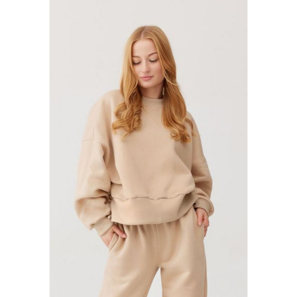 ROSA sweatshirt - katoen - beige