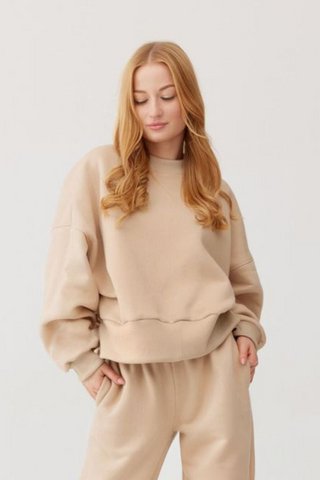 ROSA sweatshirt - katoen - beige