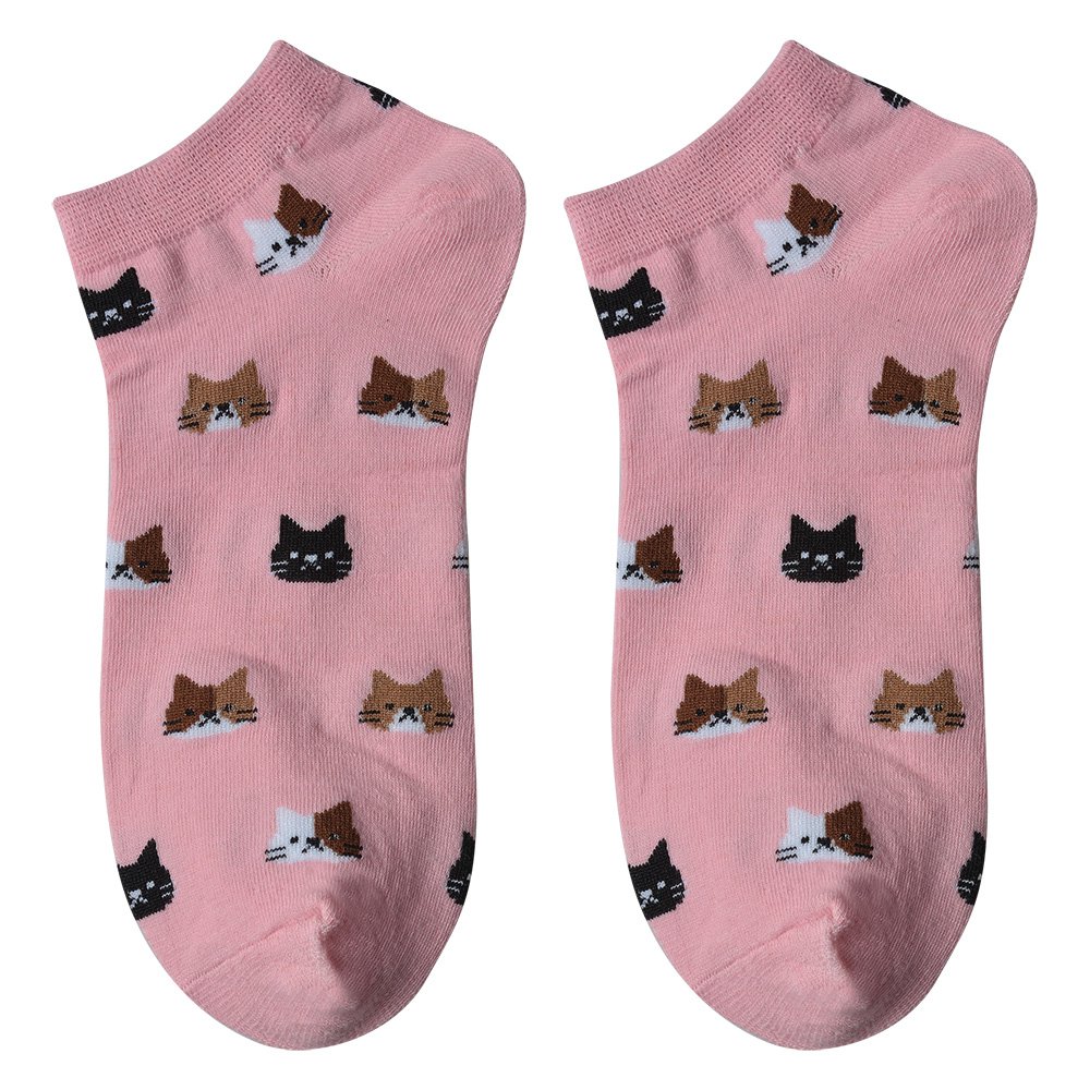 Grappige Sokken one size Roze Polyester Katten