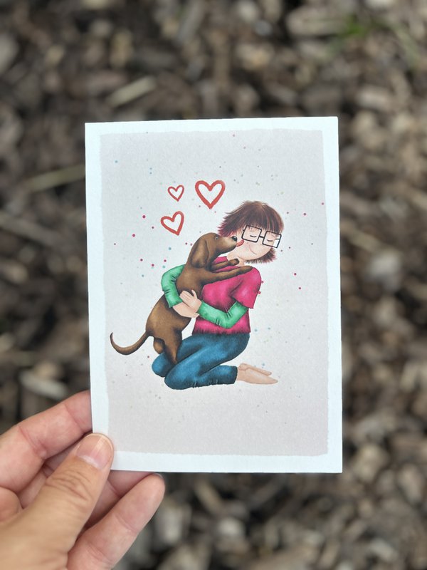 Carte postale - étreinte